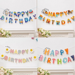 DIY - Happy Birthday Flag Theme